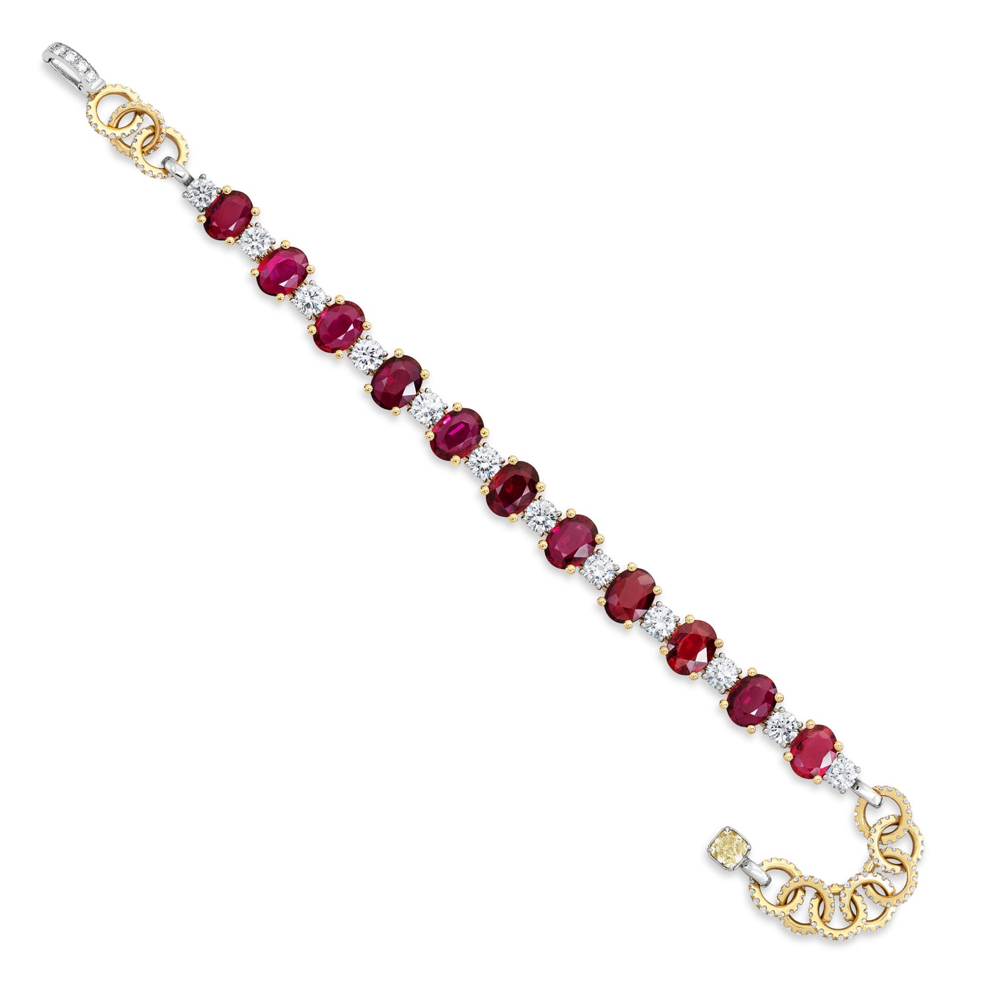 Unheated Ruby & Diamond Bracelet